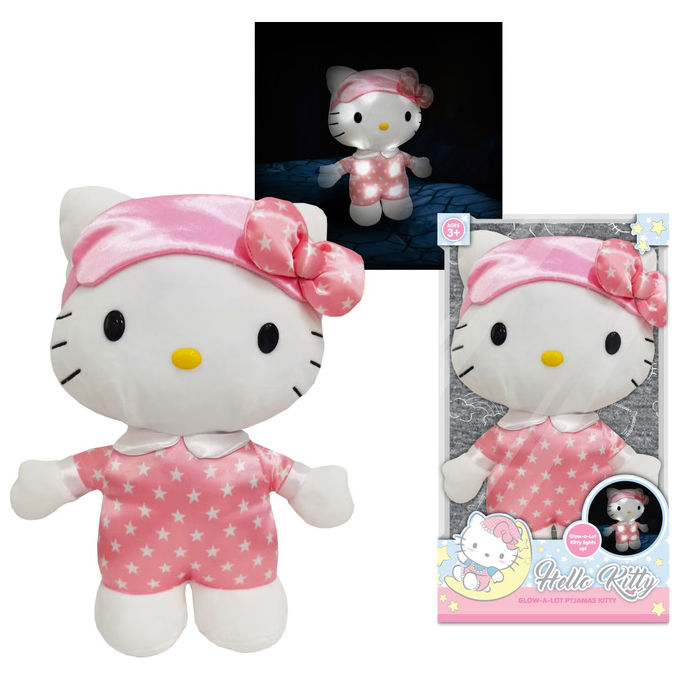 Giochi Preziosi HKT10 Hello Kitty Peluche Interattivo Glow A Lot luci e melodia 30 cm colore Multicolore
