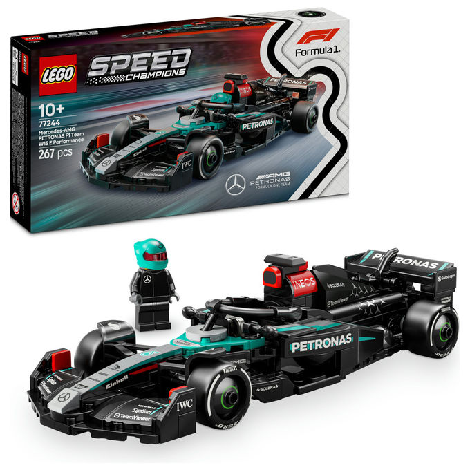 Lego 77244 Speed Champions Set di Costruzioni Auto da Corsa Mercedes-AMG PETRONAS F1 W15 267 Pezzi 1 Minifigure 10+