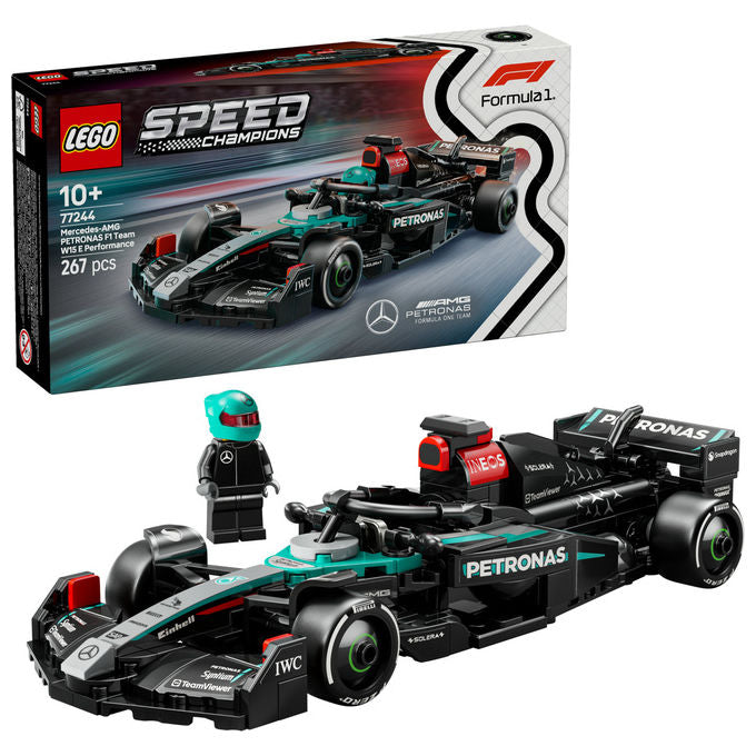 Lego 77244 Speed Champions Set di Costruzioni Auto da Corsa Mercedes-AMG PETRONAS F1 W15 267 Pezzi 1 Minifigure 10+