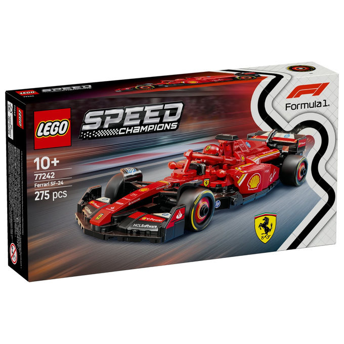Lego 77242 Speed Champions Auto da Corsa F1 Ferrari SF-24 Modellino con Minifigure Pilota 275 Pezzi 10+ Anni