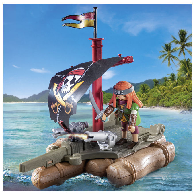 Playmobil 71794 Pirates Zattera dei Pirati con Personaggio e Accessori 41 Pezzi eta' 4 anni colore Multicolore