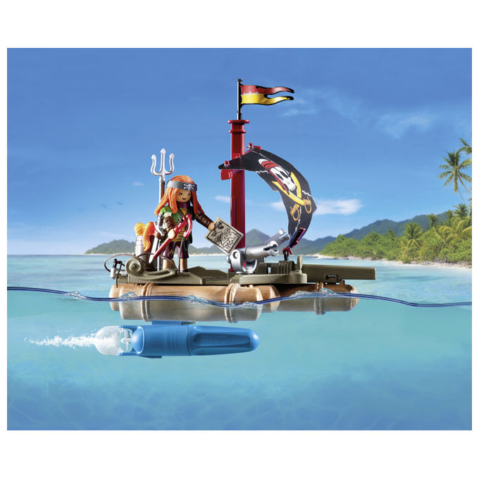 Playmobil 71794 Pirates Zattera dei Pirati con Personaggio e Accessori 41 Pezzi eta' 4 anni colore Multicolore