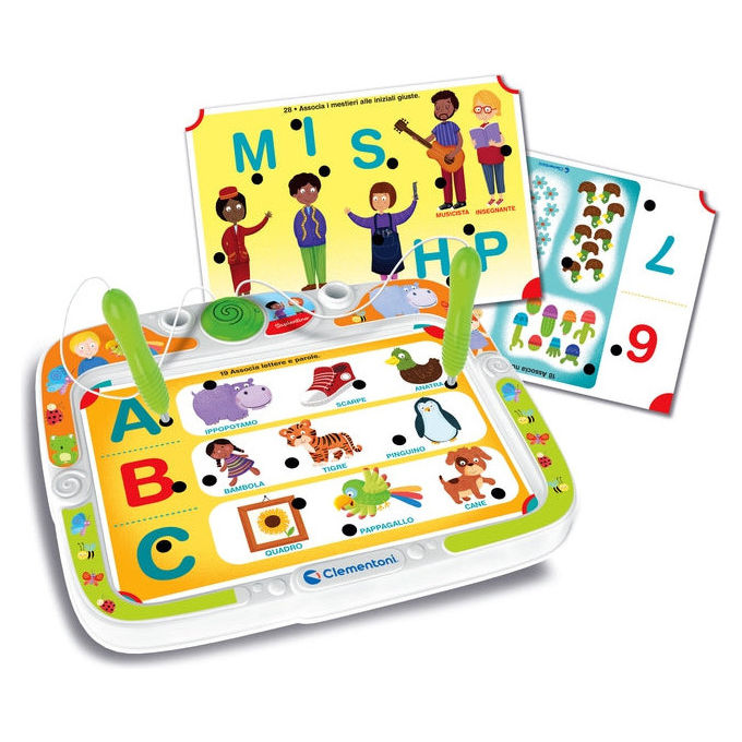 Clementoni 16472 Sapientino Parlante Gioco Educativo con Penne Interattive 3-6 Anni 16 Schede 32 Attivita' colore Multicolore