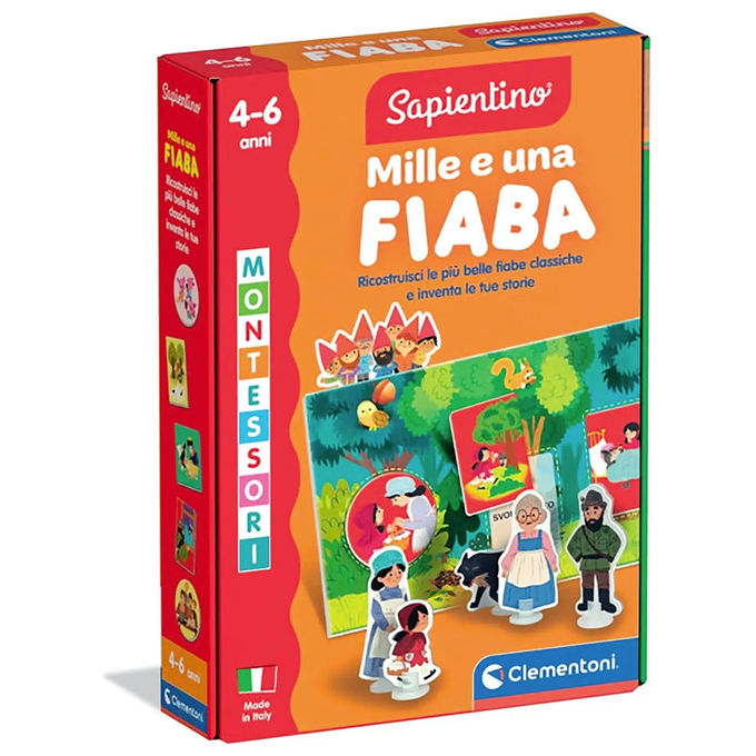 Clementoni 16846 Sapientino Montessori Mille e Una Fiaba Gioco Educativo 4-6 Anni