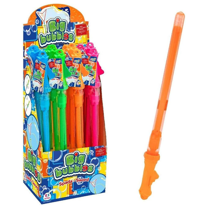 Globo 40974 Spada Sparabolle di Sapone 45 cm 100 ml Gioco Bambini colore Assortito