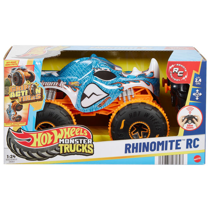 Hot Wheels JBK11 Monster Trucks Rhinomite Monster Truck Radiocomandato 1:24 2.4 GHz 30 metri colore Multicolore