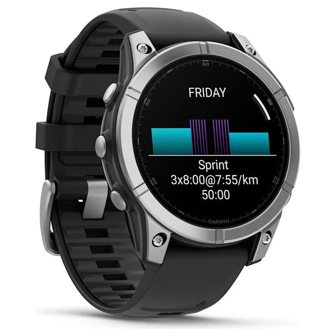 Garmin 010-03025-00 Fenix E Smartwatch Sportivo AMOLED 1.3'' 47mm GPS 16 GB 16 giorni autonomia colore Nero