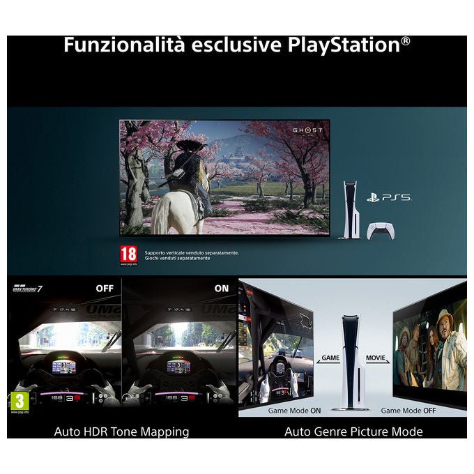 Sony K-50S25M2 BRAVIA 2 II Smart TV 50'' 4K Ultra HD LCD Direct-LED Google TV Dolby Atmos colore Nero