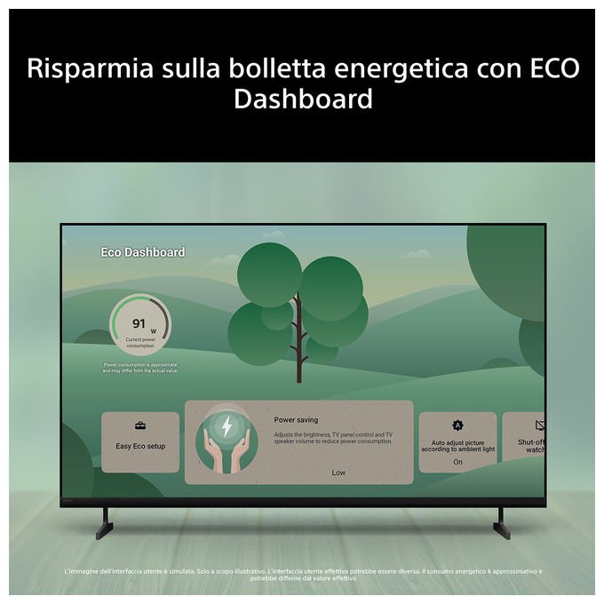 Sony K-75S25M2 BRAVIA 2 II TV 75'' 4K Ultra HD LCD Direct LED Google TV Dolby Atmos colore Nero