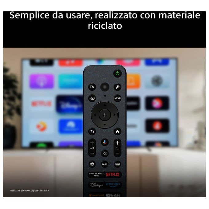 Sony K-75S25M2 BRAVIA 2 II TV 75'' 4K Ultra HD LCD Direct LED Google TV Dolby Atmos colore Nero