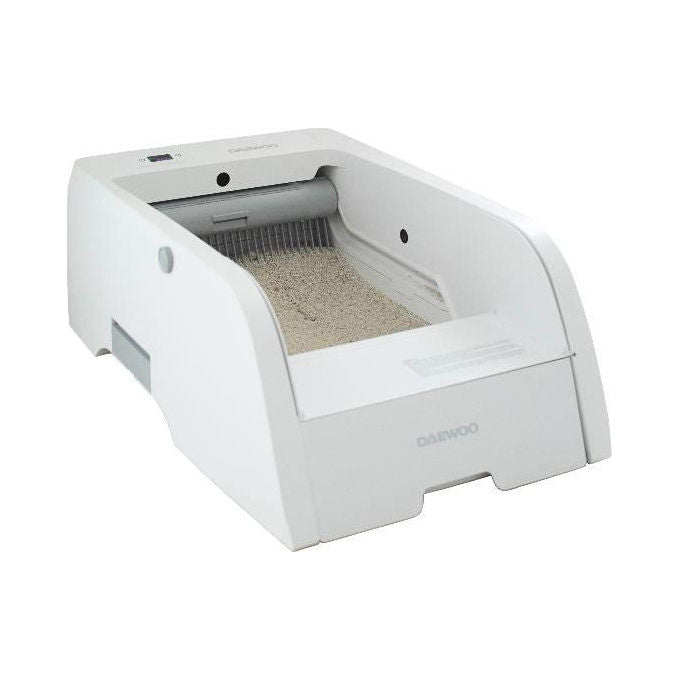 Daewoo D-HIPC102W Lettiera Autopulente per Gatti 5L Sensore Rilevamento WiFi App Tuya Timer 45 dB colore Grigio