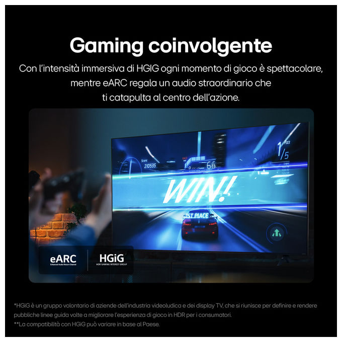 LG 32LR6000LA Smart TV LED 32'' Full HD webOS 23 HDR10 Wi-Fi Bluetooth Game Optimizer colore Nero