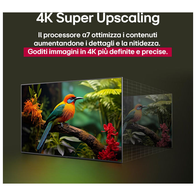 LG 43UA73006LA Smart TV LED 43'' 4K Ultra HD WebOS 25 α7 Gen8 HDR10 Game Optimizer 3 HDMI colore Nero