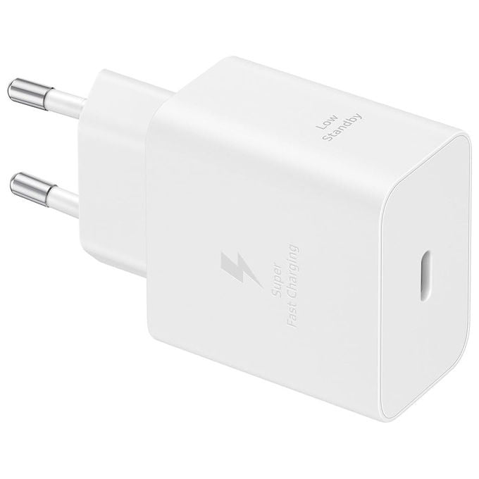 Samsung EP-T4511XWEGEU Super Fast Charging 2.0 Caricabatterie 45W USB-C con Cavo Tecnologia GaN colore Bianco