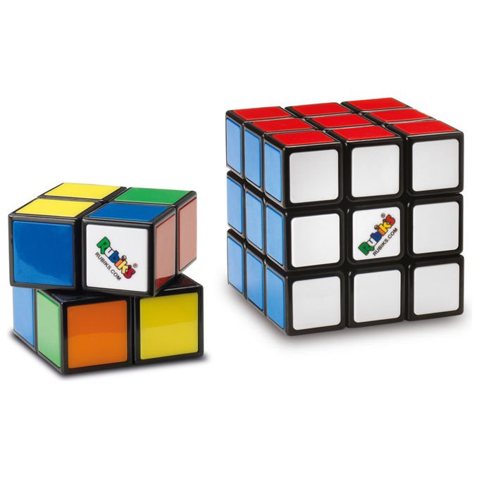 Spin Master 6064009 Cubo di Rubik Duo Pack Rompicapo 3x3 e Mini 2x2 per Adulti e Bambini 8+ anni colore Multicolore