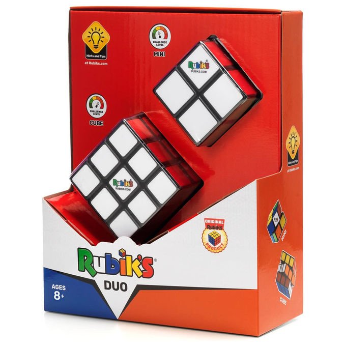Spin Master 6064009 Cubo di Rubik Duo Pack Rompicapo 3x3 e Mini 2x2 per Adulti e Bambini 8+ anni colore Multicolore
