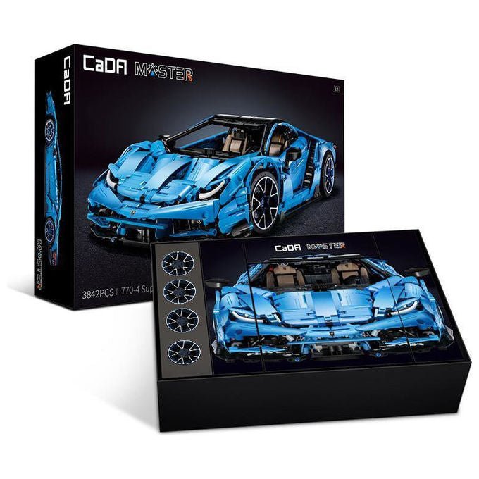 CaDA Bricks C61041W Master Series Set Costruzione Supercar 770-4 Scala 1:8 3842 Pezzi colore Blu