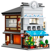 CaDA C66018W Japanese Sushiya Shop Kit di Costruzione Modello Architettonico Giapponese 1665 Pezzi con Luci LED