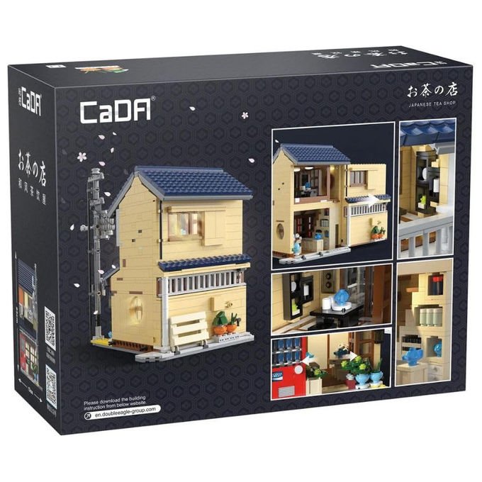CaDA C66010W Negozio di Te' Giapponese Set di Costruzioni Machiya 1200 Pezzi con Illuminazione USB