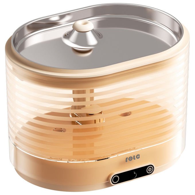 Enabot WH287358 Rola Fontanella Acqua per Gatti Senza Fili 2 L Batteria 5000 mAh Autonomia 60 giorni Wi-Fi App colore Beige