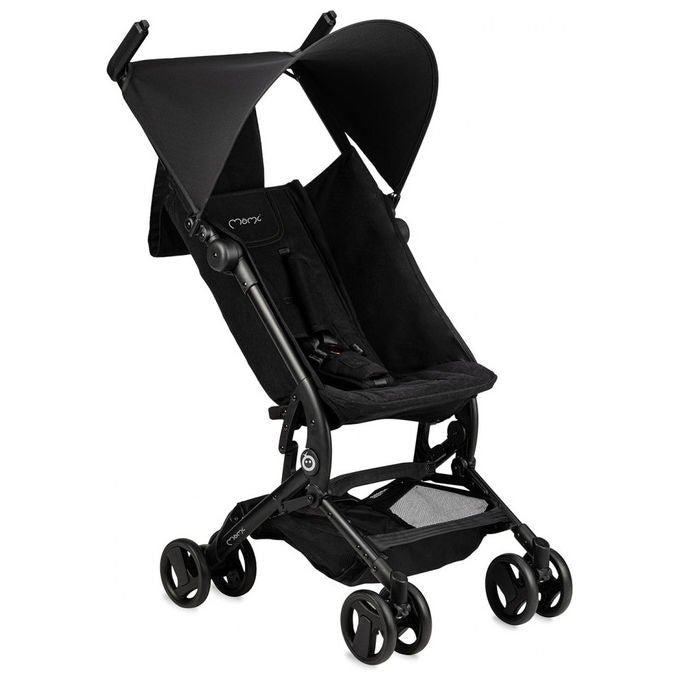 MoMi WOSP00033 Grace Passeggino da Viaggio Compatto Pieghevole telaio alluminio cinture 5 punti zaino incluso colore Nero