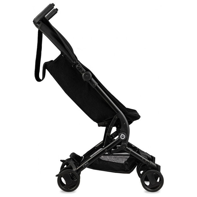 MoMi WOSP00033 Grace Passeggino da Viaggio Compatto Pieghevole telaio alluminio cinture 5 punti zaino incluso colore Nero