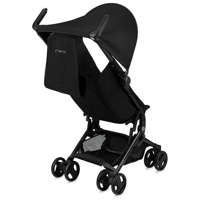 MoMi WOSP00033 Grace Passeggino da Viaggio Compatto Pieghevole telaio alluminio cinture 5 punti zaino incluso colore Nero
