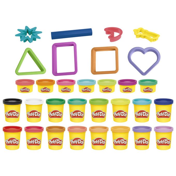 Play-Doh G34755L00 Set Regalo Pasta Modellabile 23 Barattoli 8 Accessori 7 Stampini e Rullo 31 pz colore Multicolore
