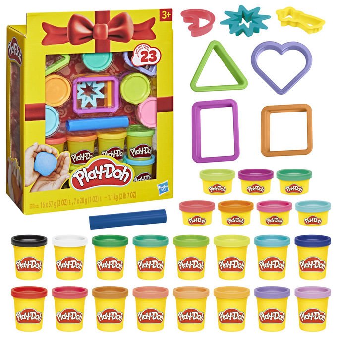 Play-Doh G34755L00 Set Regalo Pasta Modellabile 23 Barattoli 8 Accessori 7 Stampini e Rullo 31 pz colore Multicolore