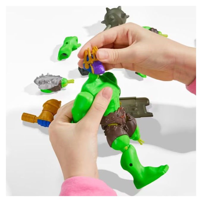 Hasbro F92705X0 Marvel MixMashers Action Figure Deluxe Hulk 12 cm 16 punti connessione 5 accessori colore Multicolore