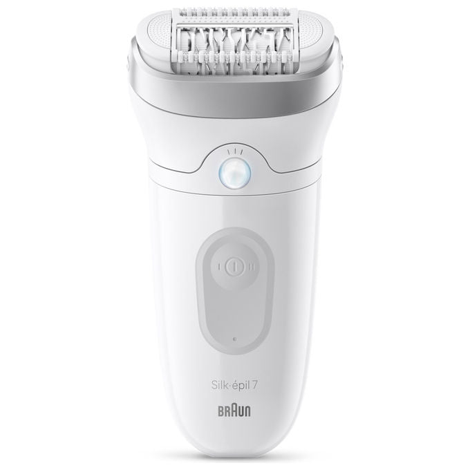 [ComeNuovo] Braun SE7-000 Silk-épil 7 Epilatore Wet and Dry 40 pinzette MicroGrip Testina larga SmartLight colore Argento