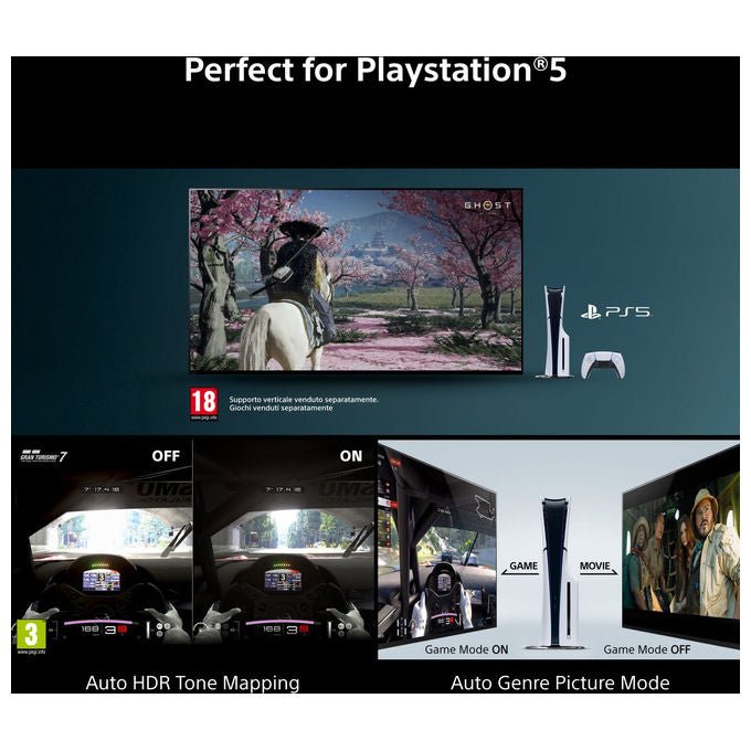 Sony K-55XR75M2 BRAVIA 7 II Smart TV 55'' 4K Ultra HD LED RGB Google TV Dolby Vision Atmos Wi-Fi 6E colore Nero