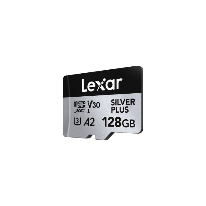 Lexar LMSSIPL128G-BNANG Professional Silver Plus MicroSDXC 128 GB UHS-I U3 V30 A2 205 MB-s colore Nero Argento