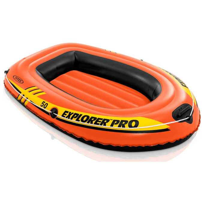 Intex 58354NP Explorer Pro Canotto Gonfiabile 1 Persona 40 Kg 3 Camere Fondo I-Beam 137x85x23 cm colore Arancione