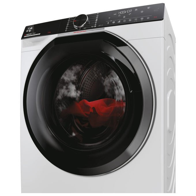 Hoover H7W 412MBC8-S H-Wash 700 Lavatrice Frontale 12 Kg 1400 rpm Classe A Inverter Vapore Wi-Fi (85x60x67 cm) colore Bianco