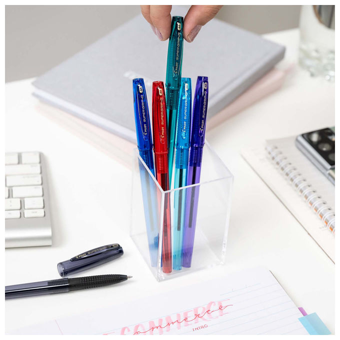 Pilot 001660 SuperGrip G Penna a sfera con cappuccio punta 1 mm confezione 12 pezzi colore Nero