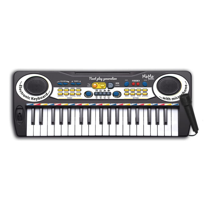 Meme Music 21037 Max Tastiera Elettronica per Bambini 37 Tasti con Microfono colore Nero