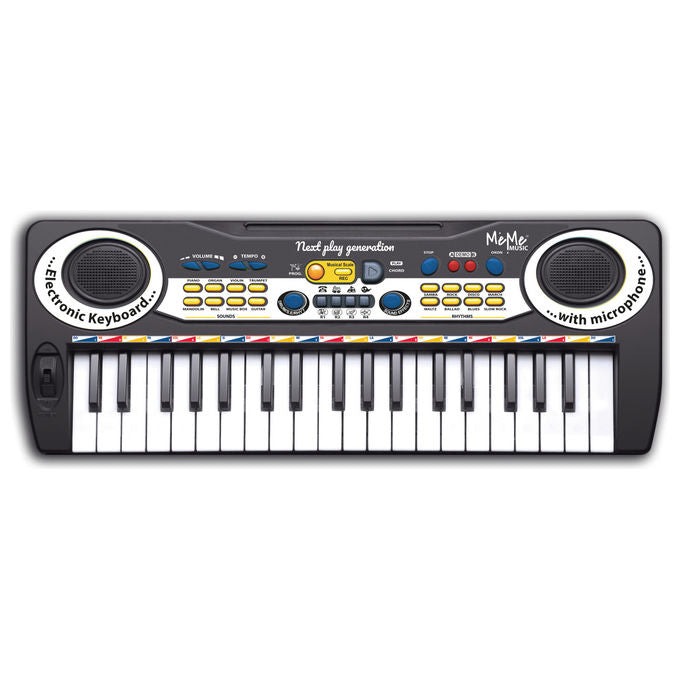 Meme Music 21037 Max Tastiera Elettronica per Bambini 37 Tasti con Microfono colore Nero
