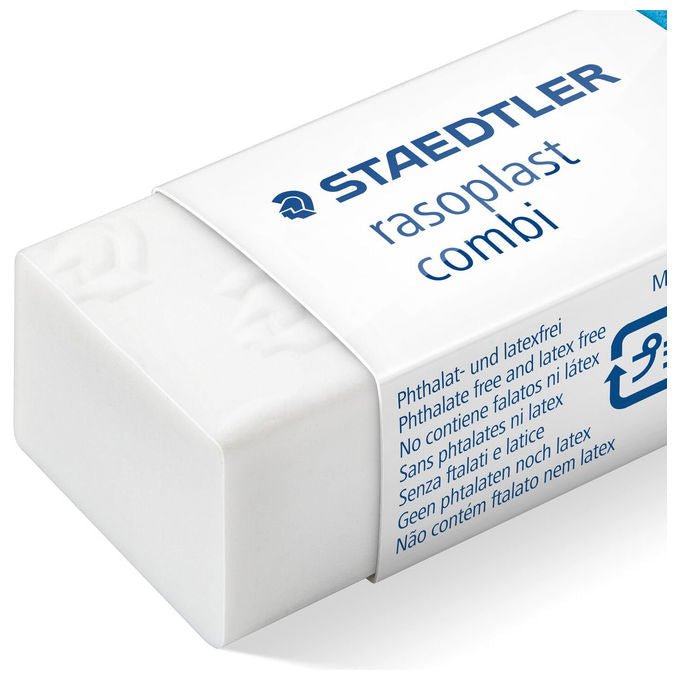 Staedtler 526 BT30 Rasoplast Combi Gomma per Cancellare Grafite e Inchiostro senza Lattice confezione 30 pz colore Bianco