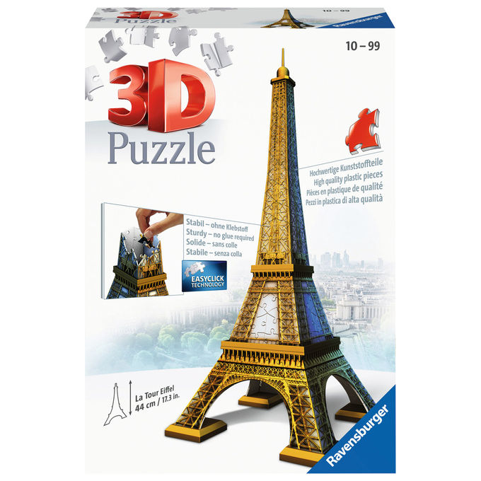 Ravensburger 12556 Puzzle 3D Tour Eiffel 216 pezzi Costruzioni Building senza colla eta' 10+
