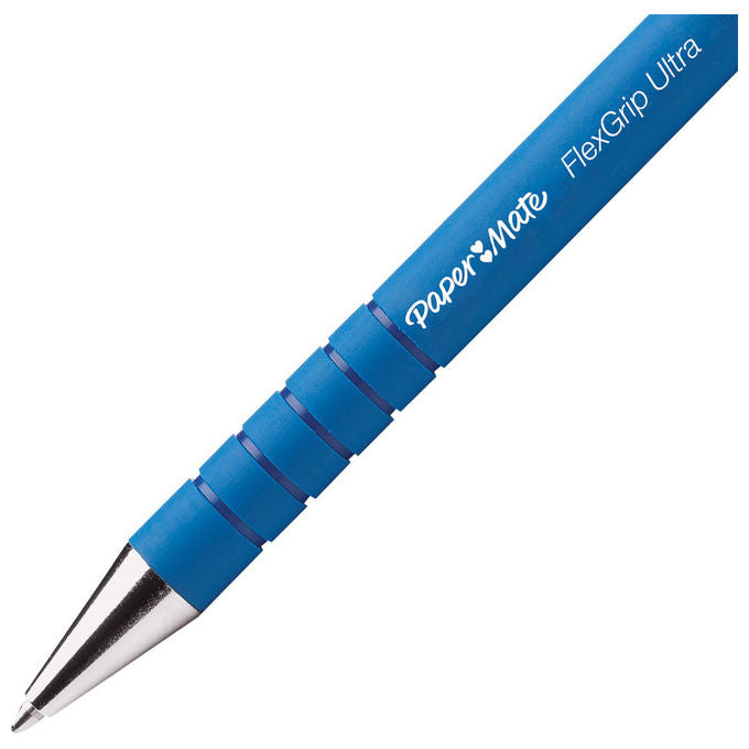 Papermate S0190433 FlexGrip Ultra RT Penna a sfera retrattile punta media 1 mm tratto 0,4 mm confezione 12 pezzi colore Blu
