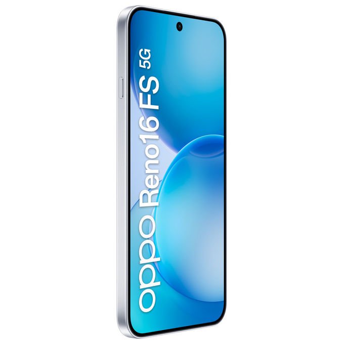 Oppo RENO16 FS 5G Smartphone 6.57'' AMOLED 8 GB 512 GB MediaTek Dimensity 7300 50 MP 6500 mAh SUPERVOOC 45W colore Bianco