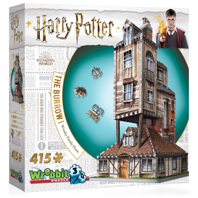 Wrebbit 3D W3D-1011 Harry Potter La Tana Weasley Family Home Puzzle 3D 415 pezzi Multicolore