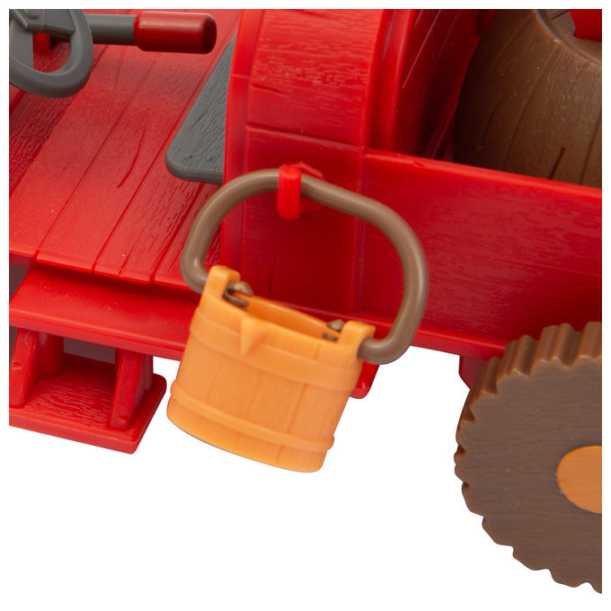 Giochi Preziosi PUF26000 I Puffi Playset Camion dei Pompieri con Personaggio Puffo Zuccone 5,5 cm colore Rosso