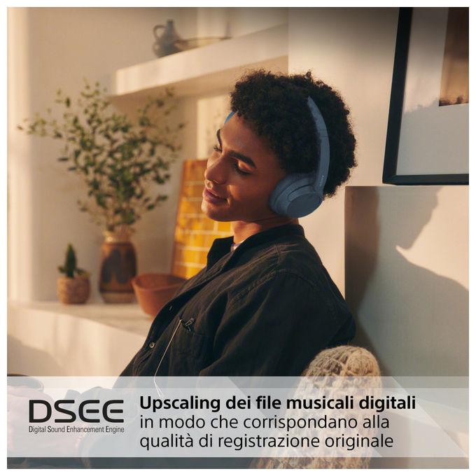 Sony WH-CH720N Cuffie a Padiglione Bluetooth 5.2 Noise Cancelling 35h USB Tipo-C Musica e Chiamate colore Blu
