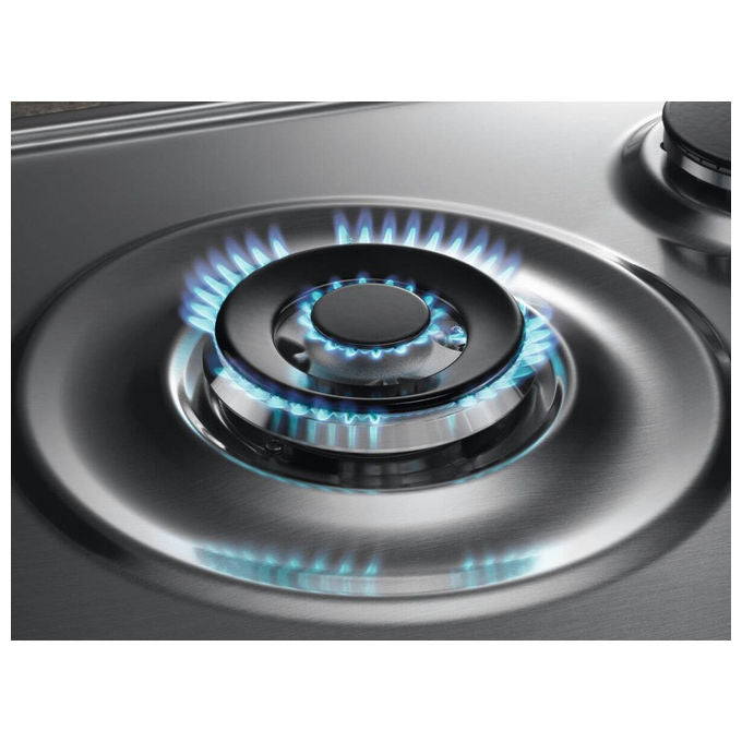 Electrolux PX750UOV SoftLine Piano cottura a gas 75 cm 5 fuochi griglie in ghisa accensione elettronica colore Acciaio Inox