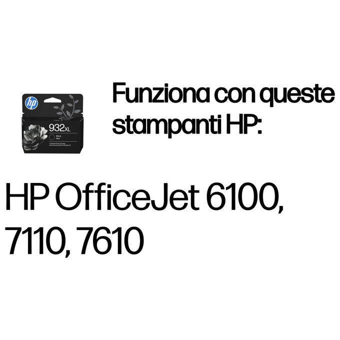 HP CN053AE 932XL Cartuccia d'inchiostro Originale Alta Capacita' 1000 pagine 22,5 ml colore Nero