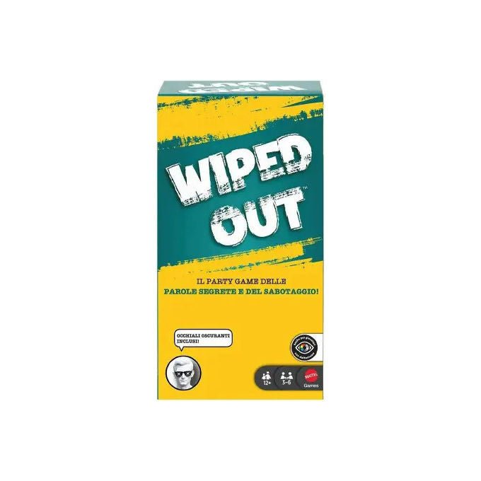 Mattel JMY63 Wiped Out Gioco da Tavolo Party Game Parole Segrete e Sabotaggio 3-6 Giocatori 12+