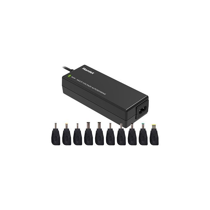 Hamlet XPWNB-9010T Alimentatore Universale per Notebook 90W Compatto Autosensing 10 Connettori colore Nero