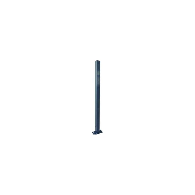 Vigor Paletto quadro per recinzione con piastra acciaio sezione 50x50 mm H 200 cm colore Antracite